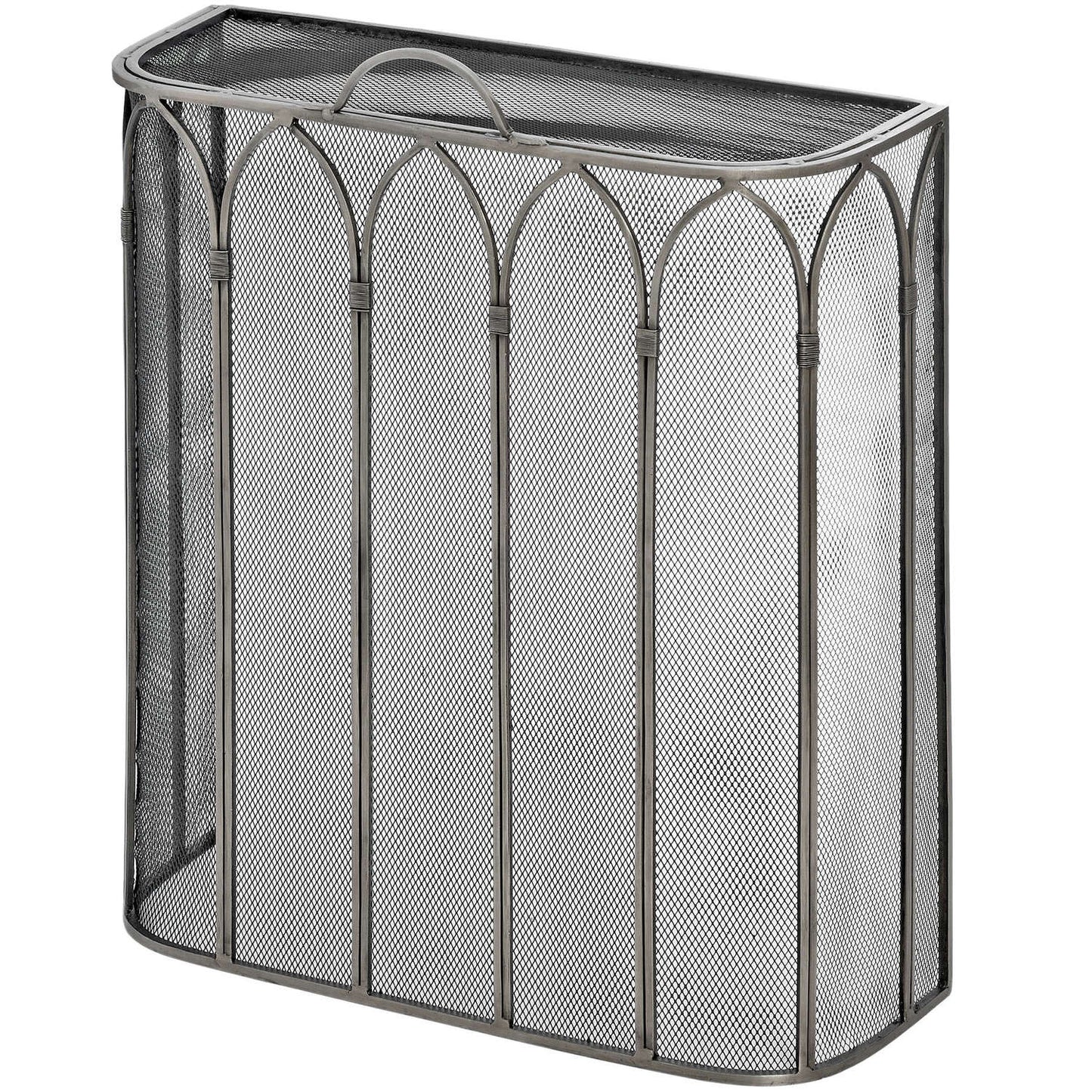 Hill Interiors , Gothic Antique Pewter Fire Screen