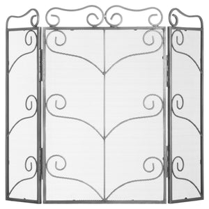 Hill Interiors, Ornate Large Fire Screen available in Antique Silver and Black