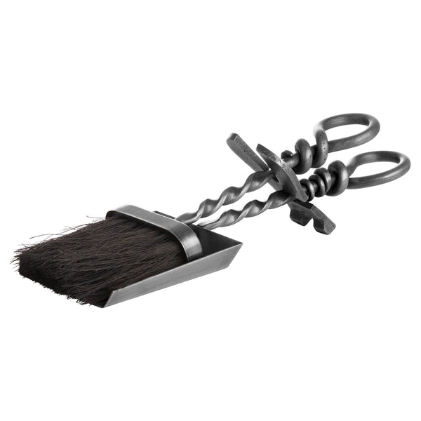 Hill Interiors, Silver Hearth Tidy Set With Hand Turned Loop Handle