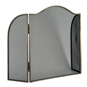 Hill Interiors, Large Fire Screen in Antiqued Brass or Silver