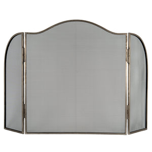 Hill Interiors, Large Fire Screen in Antiqued Brass or Silver