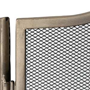 Hill Interiors, Fire Screen in Antiqued Brass or Silver