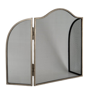 Hill Interiors, Fire Screen in Antiqued Brass or Silver