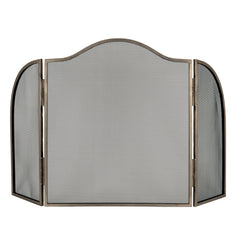 Hill Interiors, Fire Screen in Antiqued Brass or Silver