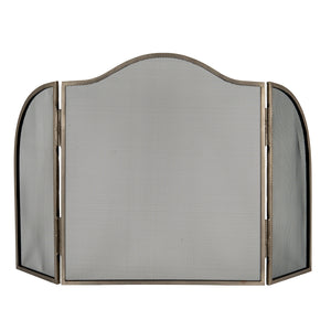Hill Interiors, Fire Screen in Antiqued Brass or Silver