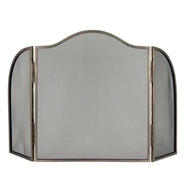 Hill Interiors, Fire Screen in Antiqued Brass or Silver