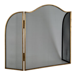 Hill Interiors, Large Fire Screen in Antiqued Brass or Silver