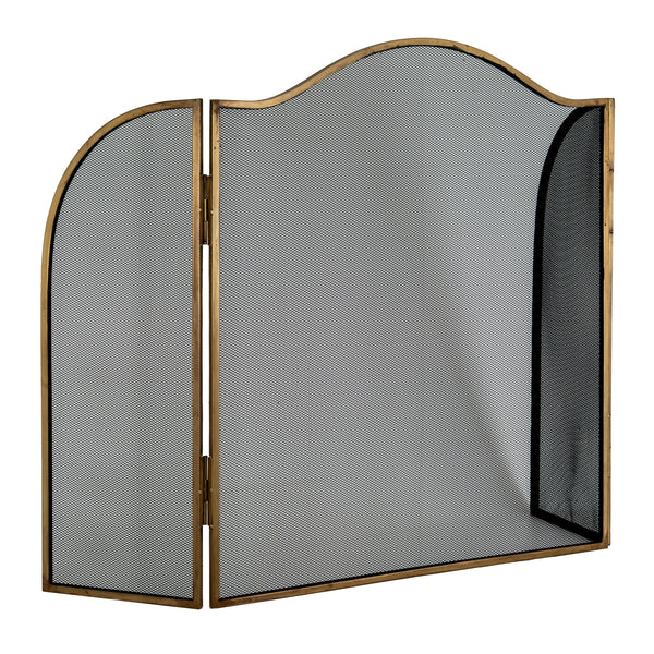 Hill Interiors, Large Fire Screen in Antiqued Brass or Silver