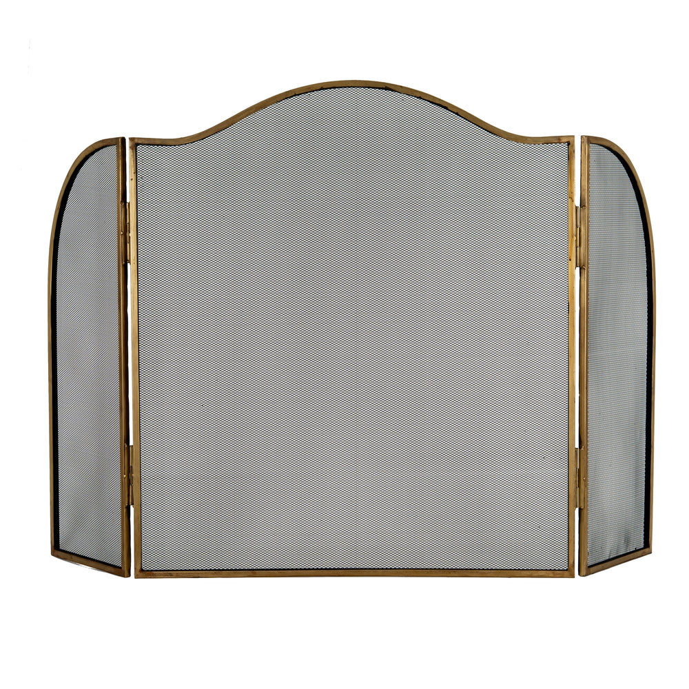 Hill Interiors, Large Fire Screen in Antiqued Brass or Silver