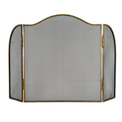 Hill Interiors, Large Fire Screen in Antiqued Brass or Silver