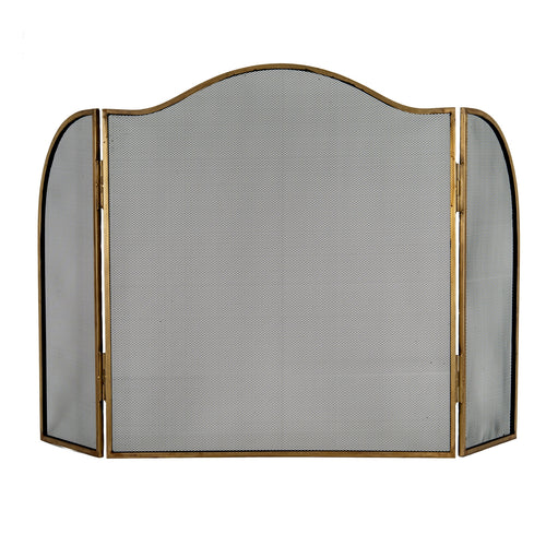 Hill Interiors, Large Fire Screen in Antiqued Brass or Silver