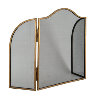 Hill Interiors, Fire Screen in Antiqued Brass or Silver
