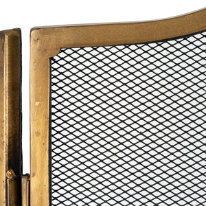 Hill Interiors, Fire Screen in Antiqued Brass or Silver