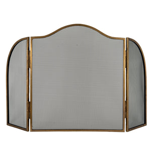 Hill Interiors, Fire Screen in Antiqued Brass or Silver