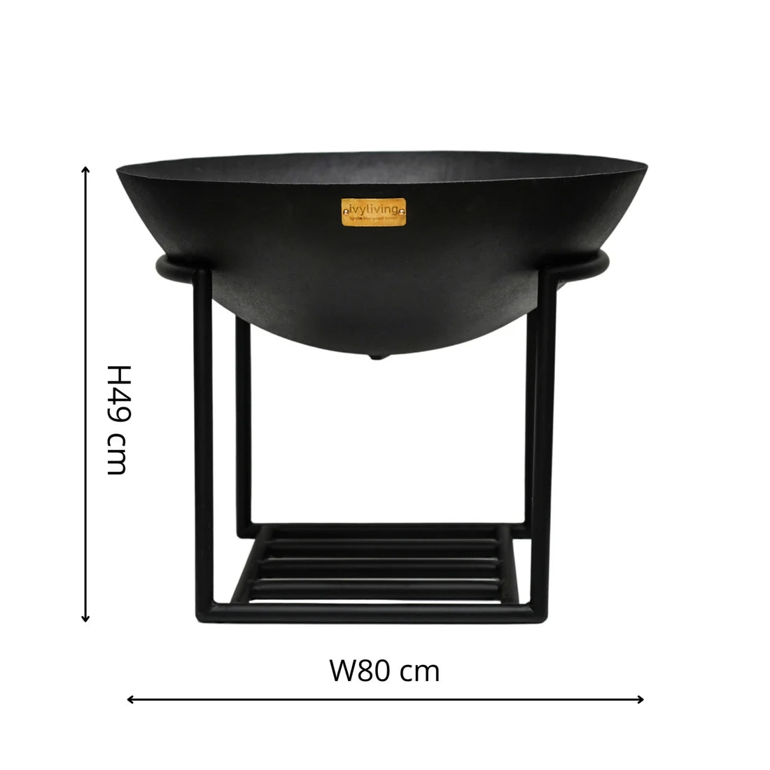 Ivyline, Outdoor Cast Iron Firebowl on Stand