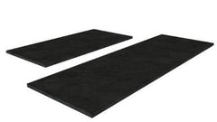 Woodford 54 Inch Black Slate Hearth Set