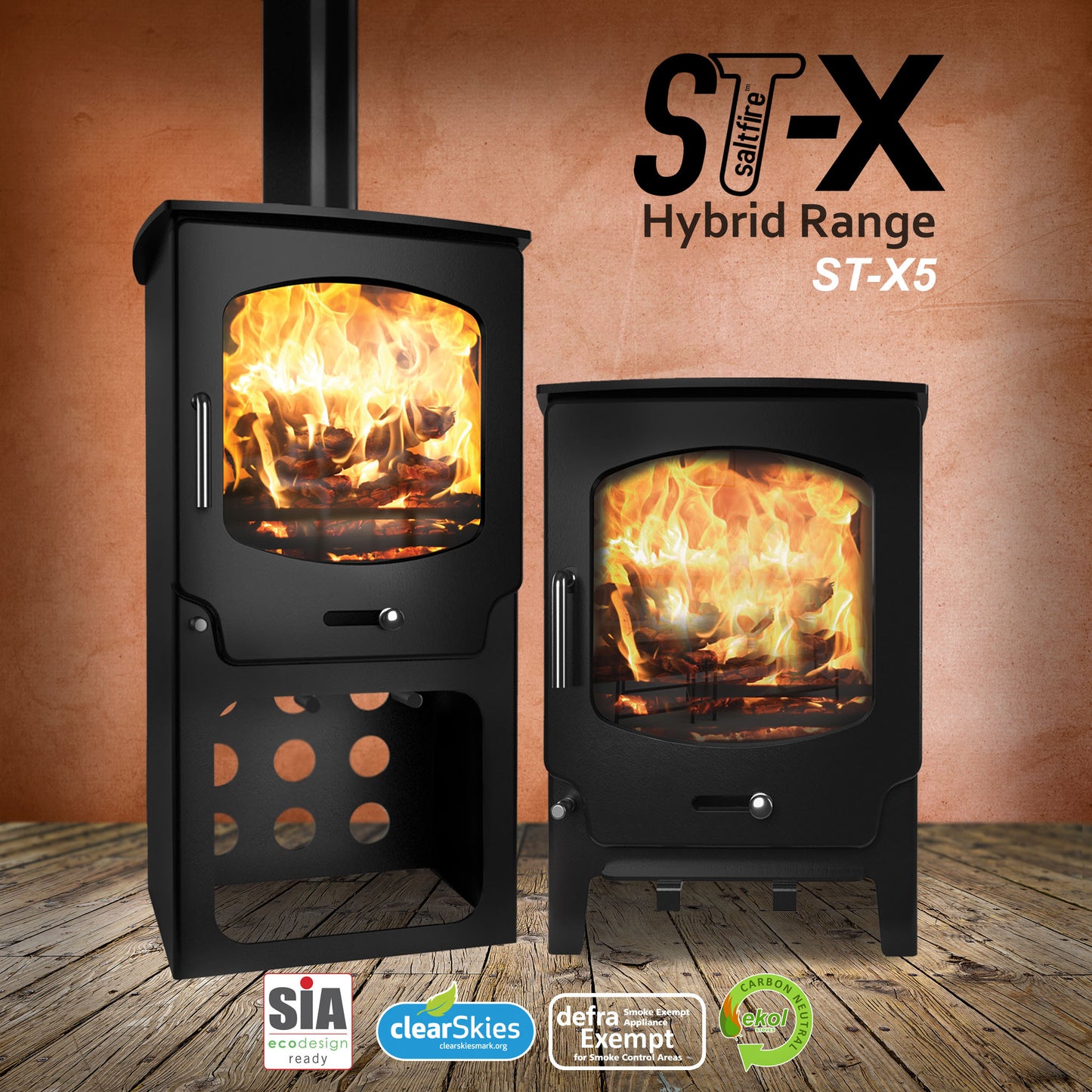 Saltfire ST-X5 Eco Multifuel Stove (Bioethanol Version optional)