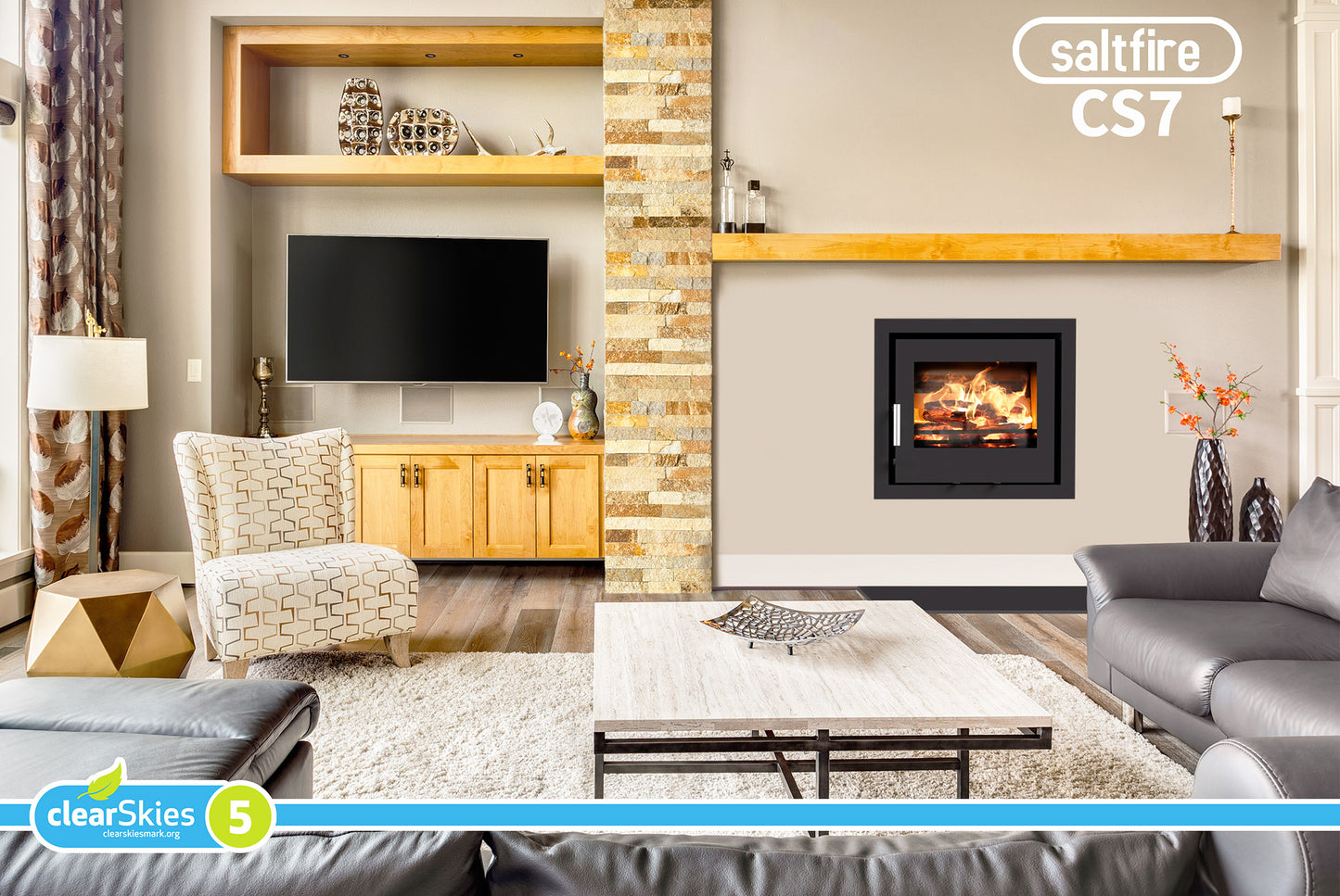 Saltfire CS7 Inset Stove