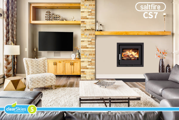 Saltfire CS7 Inset Stove | 7kW Multi-Fuel Cassette Heater
