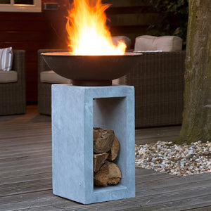 Ivyline, Firebowl Metal on Square Console
