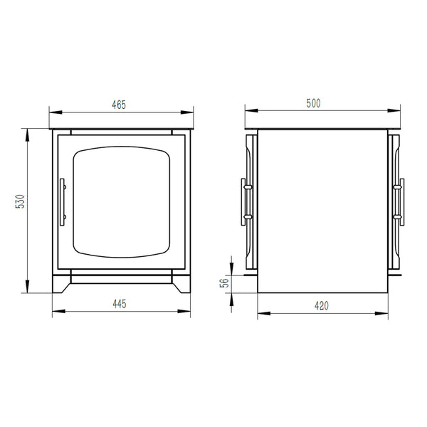 Henley Stoves, Bioethanol Hazelwood Double Side
