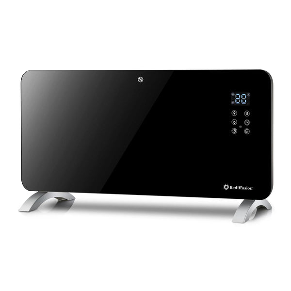 Rediffusion Smart Glass Panel Heater 2000W, Black