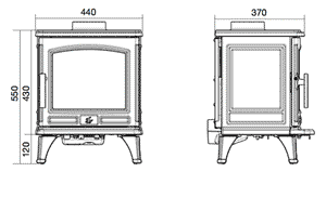 ACR Oakdale 5kW Multifuel Stove – Traditional Cast Iron Wood Burner