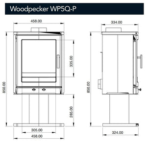 ACR Woodpecker WP5QP, 5kW Multifuel Stove