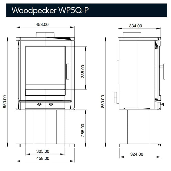ACR Woodpecker WP5QP, 5kW Multifuel Stove