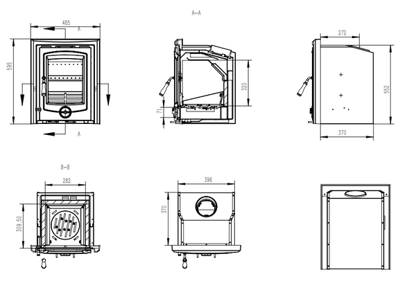Henley Stoves, Achill 7kW Multi Fuel (Eco) Stove
