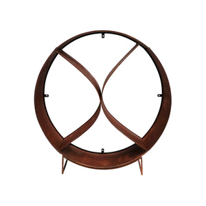 Ivyline, Circle Sculptural Log Storage Natural Rust