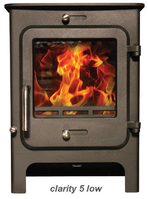 Ekol Clarity 5kW Wood Burning / Multifuel Ecodesign Stove (with painted door option)