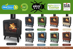 Ekol Bug (with painted door option)  Multi Fuel / Wood Burning Stove