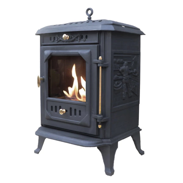 Indoor Cast Iron Bioethanol Fireplace - Black | Cool Heat Solution