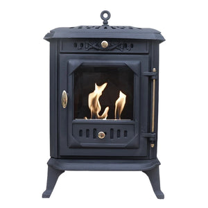 Indoor Cast Iron Bioethanol Fireplace - Black | Cool Heat Solution