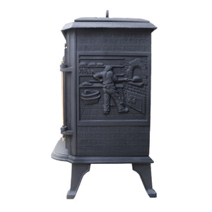 Indoor Cast Iron Bioethanol Fireplace - Black | Cool Heat Solution
