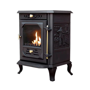 Indoor Cast Iron Bioethanol Fireplace - Black | Cool Heat Solution