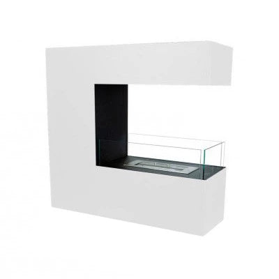 Topeka Freestanding Bioethanol Fireplace | Wide Flame View