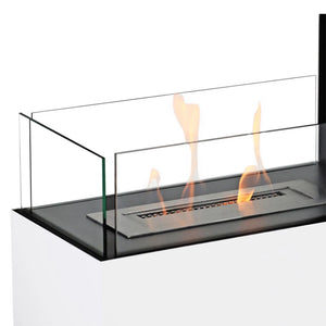 Topeka Freestanding Bioethanol Fireplace | Wide Flame View