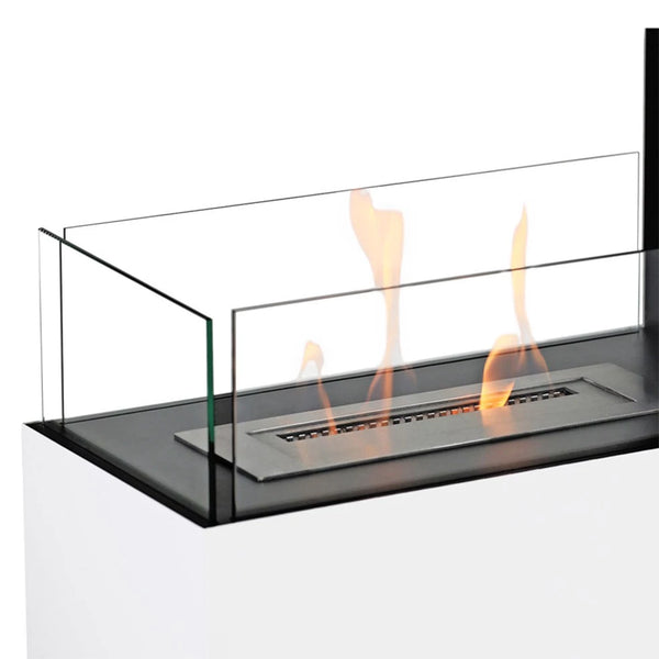 Topeka Freestanding Bioethanol Fireplace | Wide Flame View