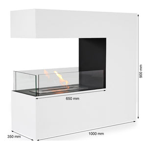 ScandiFlames, Topeka, Powder Coated Steel Bioethanol Fireplace