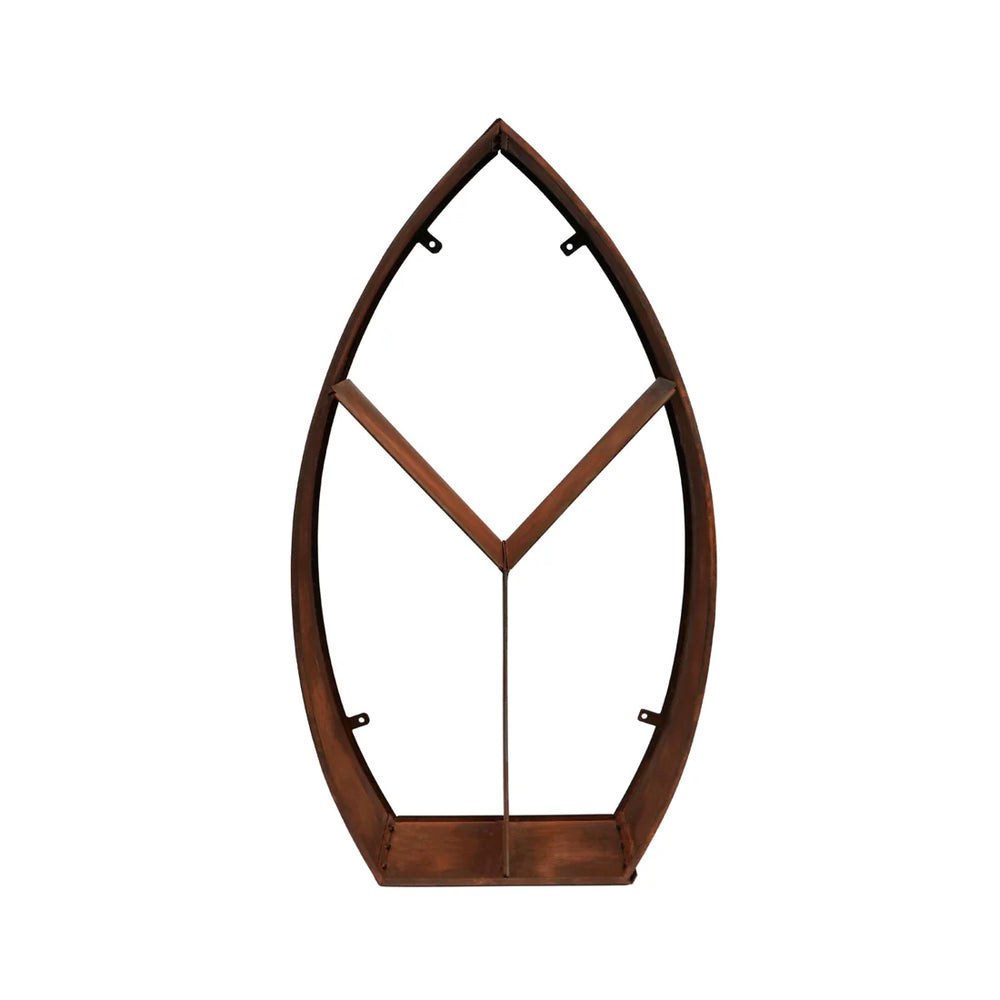 Ivyline, Leaf Arch Sculptural Log Storage Natural Rust
