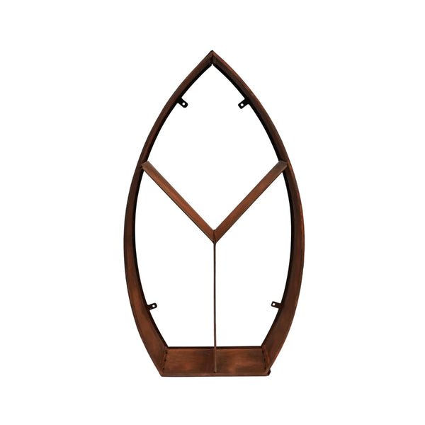Ivyline, Leaf Arch Sculptural Log Storage Natural Rust