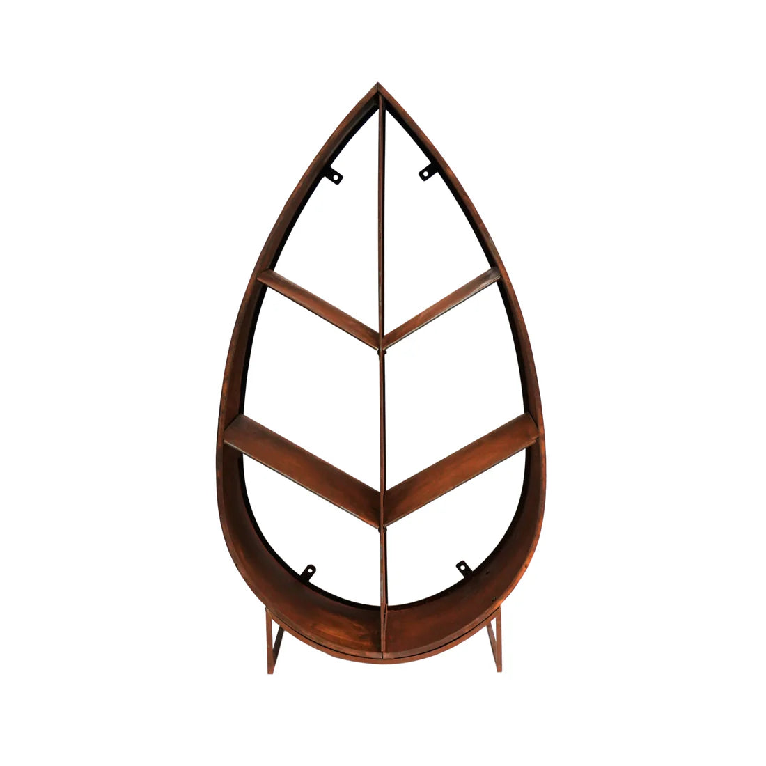 Ivyline, Leaf on Stand Sculptural Log Storage Natural Rust