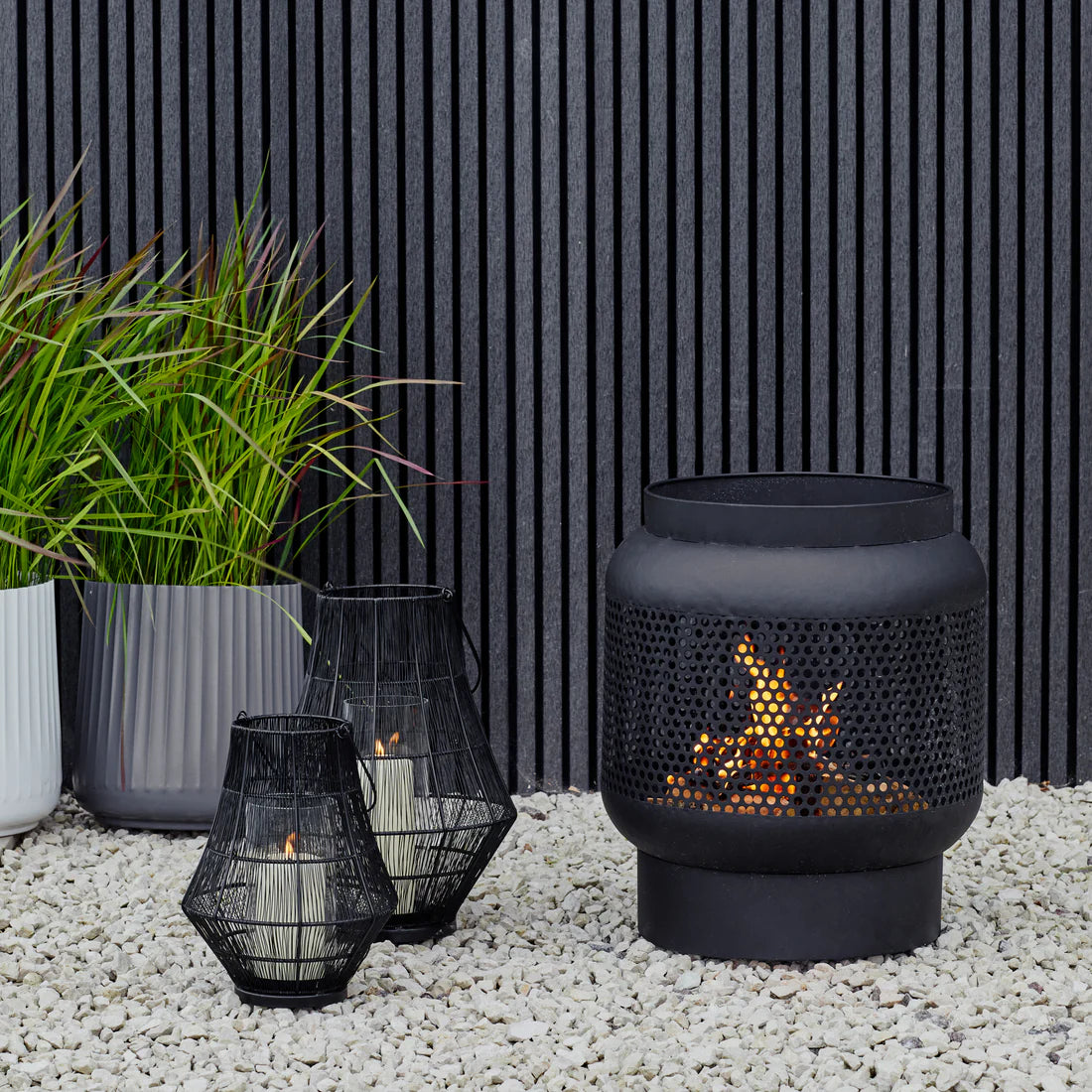Ivyline, Tall Buttermere Basket Outdoor Fire Pit