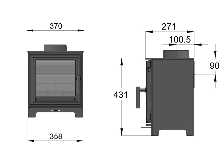 Woodford Pankhurst 4.1kW Wood Burning Ecodesign Stove