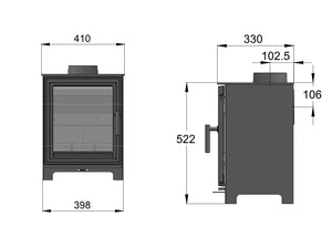 Woodford Pankhurst 5kW Wood Burning Ecodesign Stove