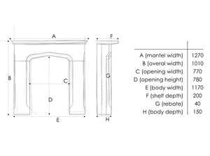 Woodford Portuguese Limestone Kildare Fireplace Surround