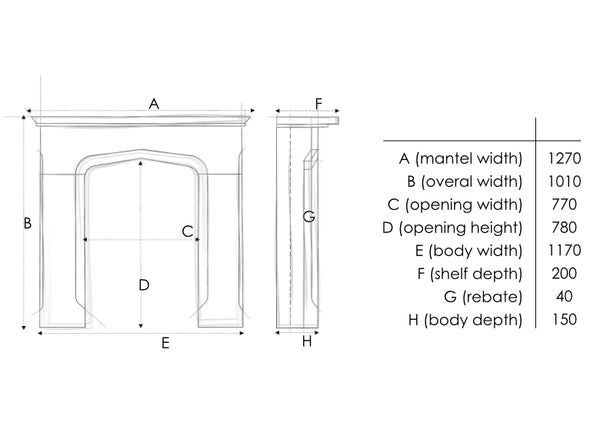 Woodford Portuguese Limestone Kildare Fireplace Surround
