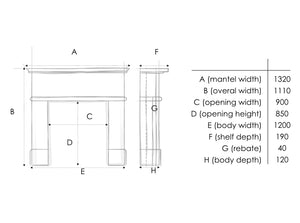 Woodford Portuguese Limestone Attwood Fireplace Surround